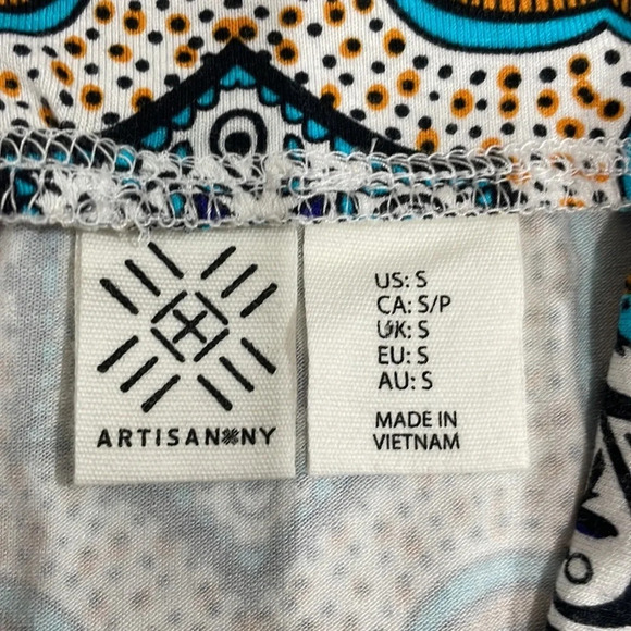 Artisan NY Maxi Skirt Boho Print Pull On S - Picture 11 of 13